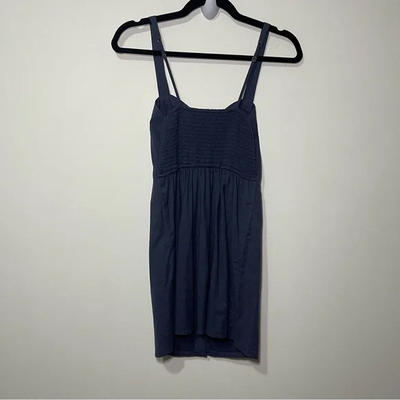 Abercombie & Fitch women's Navy full button down babydoll mini overall dress XS - Picture 7 of 7